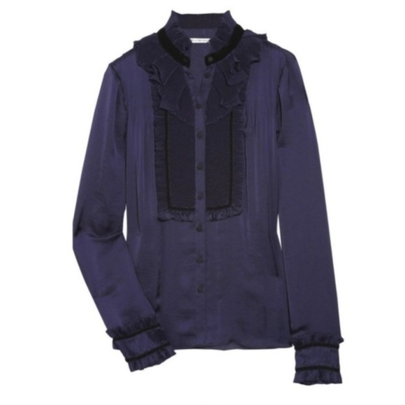 dvf jonquille silk blend blouse - Picture 1 of 11